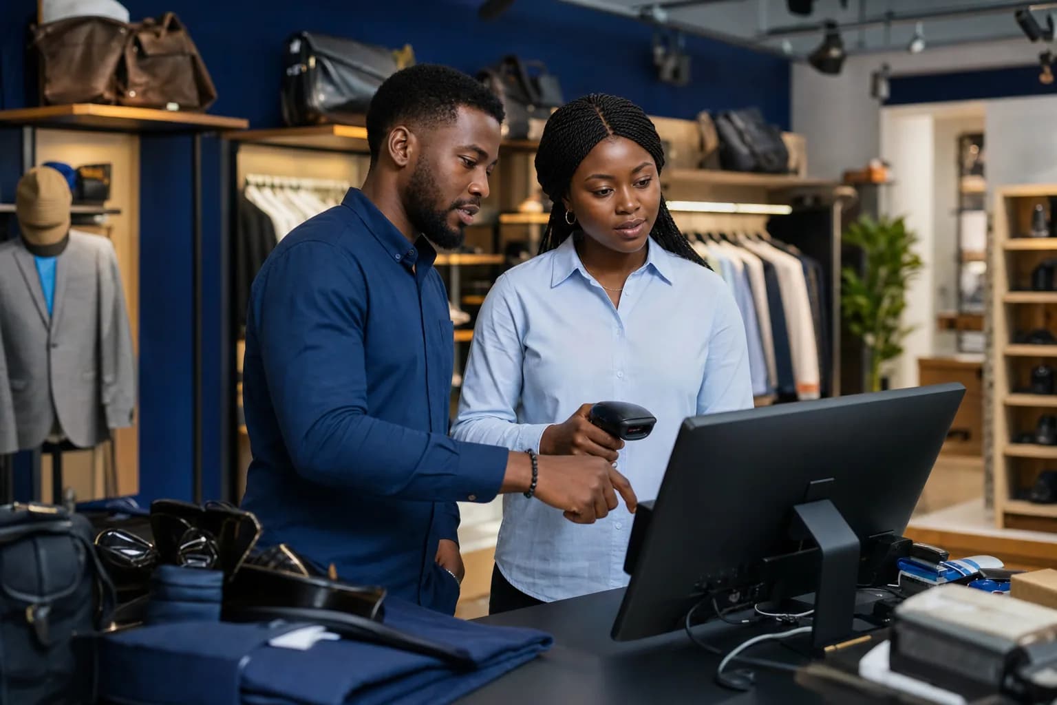 Business team using a connected operational system